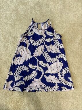 Lilly Pulitzer purple & Light Pink Leafy Halter Dress